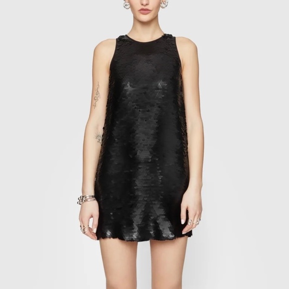 NWT Rebecca Minkoff Becky Sequin Mini Dress Black Size S - Picture 10 of 13